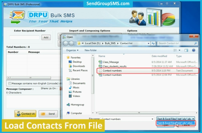 load contacts from file